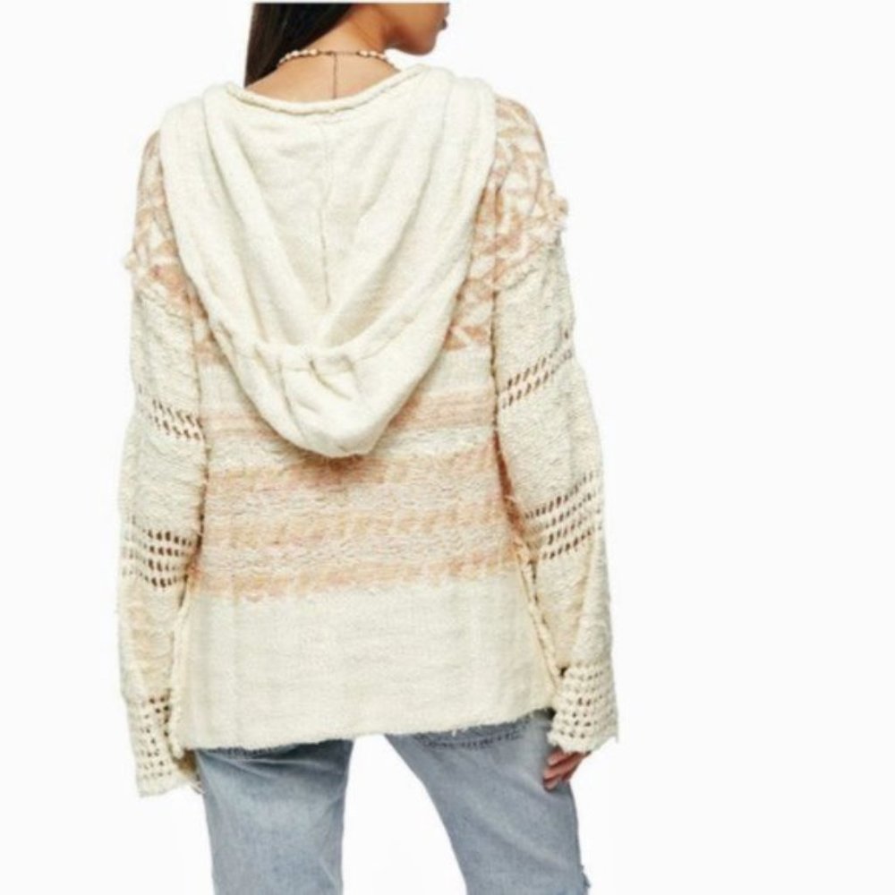 Free People Oversized Coastline Hoodie XS NWT - Picture 7 of 9